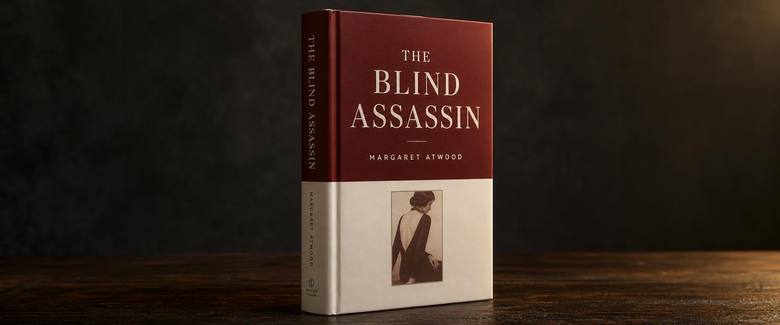 3D mock-up of the book cover for The Blind Assassin by Margaret Atwood